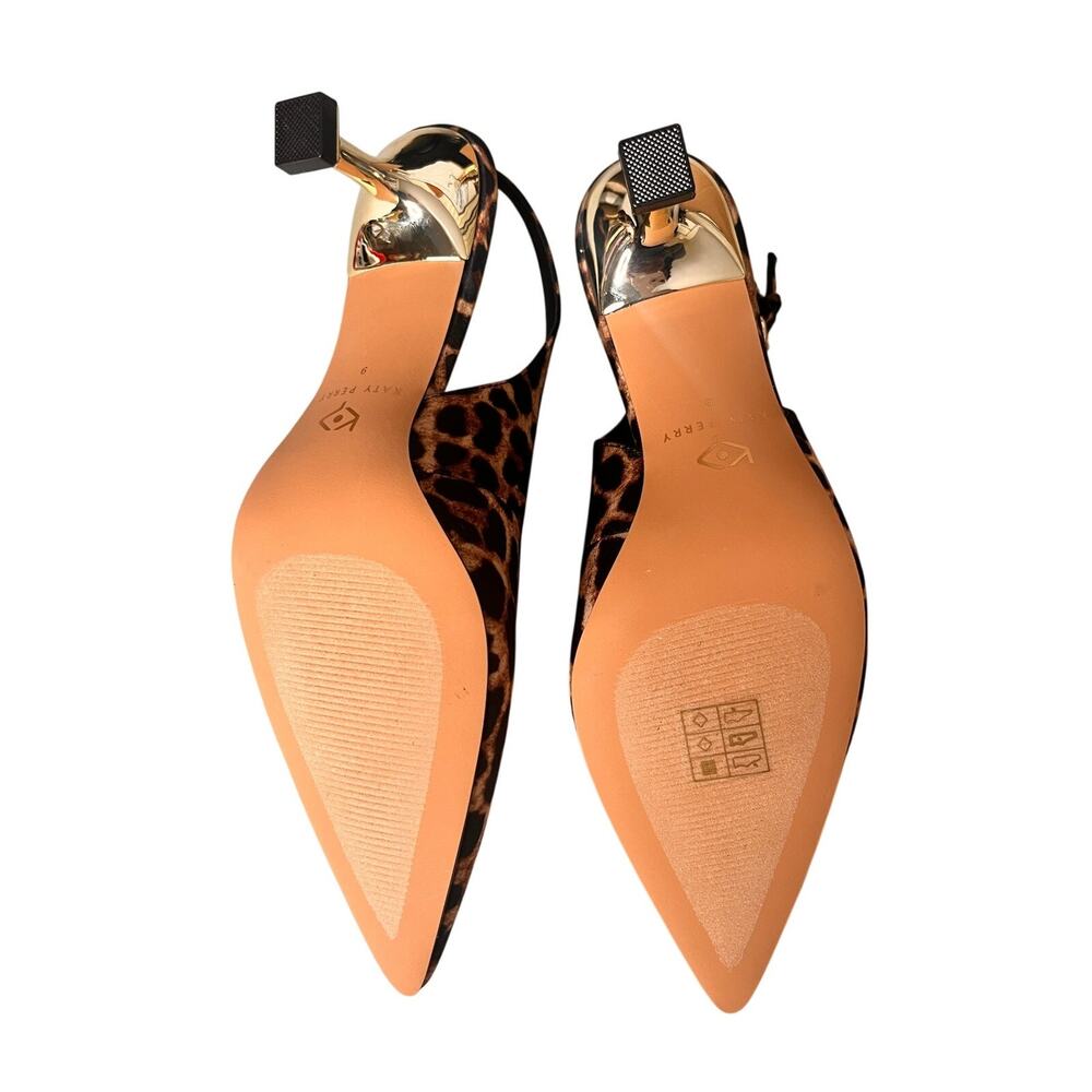 Katy Perry - The Oceanview Leopard Satin Slingback New Sz 9M/ 39 - Picture 4 of 4